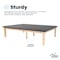 Adiroffice Rehab Therapy Mat Wood Flat Top Table. Antimicrobial Black Upholstery ADI996-05-BLK-MK - alternate 7